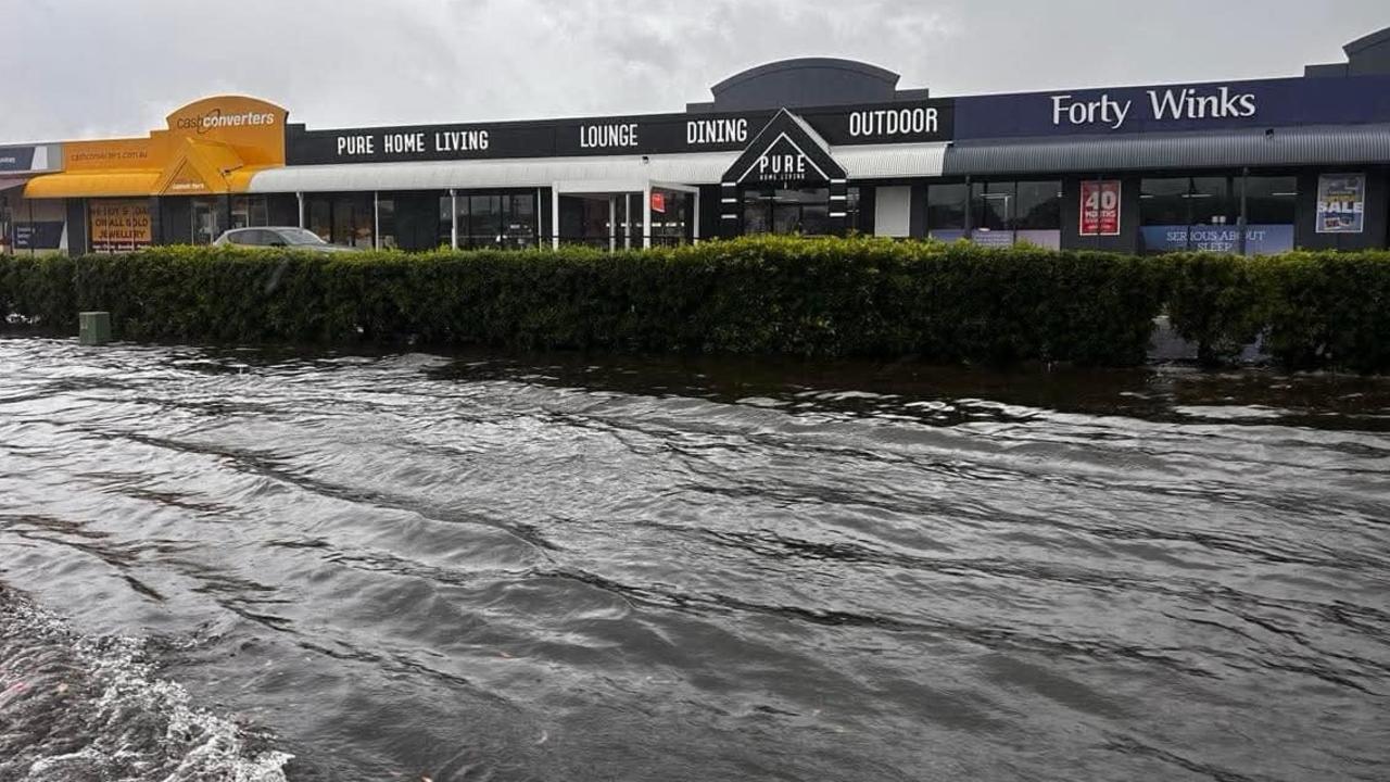 Flooding in Hervey Bay during the wild weather on Sunday brought by ex-Tropical Cyclone Alfred. Photo: Sharnee Ann