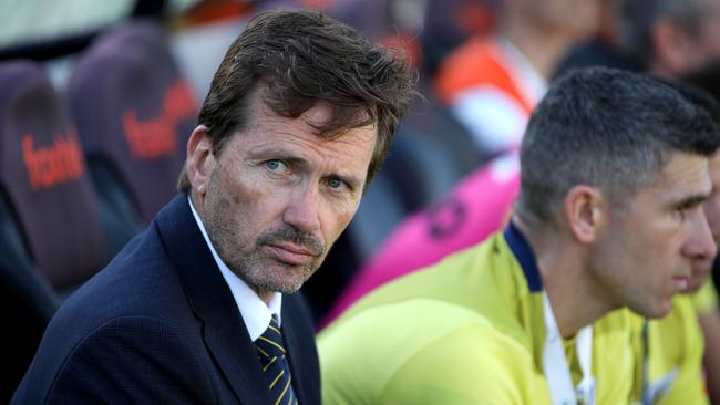 Mariners coach Mike Mulvey is looking to the transfer window to bolster his floundering squad. Picture: AAP