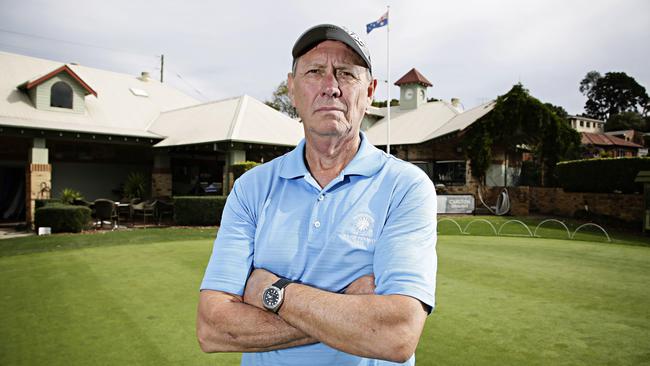 Warringah Golf Club President Scott Campbell on the ninth hole at Warringah Golf Course. Adam Yip/ The Manly Daily