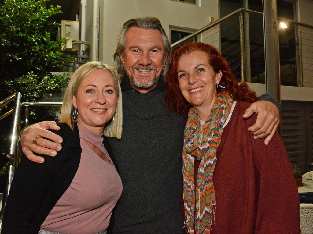 Natalie McCann, Hodgie Hodgkinson and Corinne Meunier at launch of Pink Paradise Gin at Southport Yacht Club, Main Beach. Picture: Regina King.