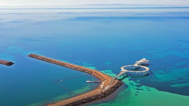 The Whyalla Jetty as seen from drone. Picture: Whyalla City Council