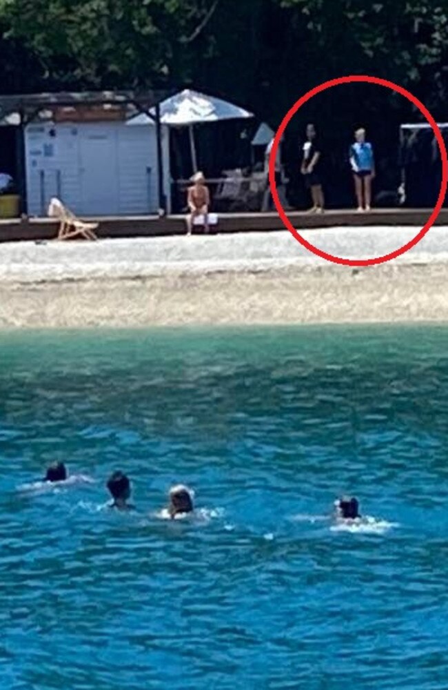 David Edge posted this image of an alleged confrontation between a resort staff member and the children.