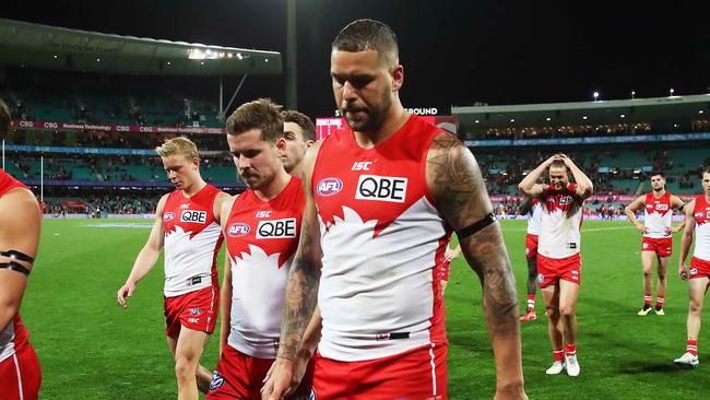 Lance Franklin played just 10 games in 2019 as the Swans failed to make the finals. Picture: Phil Hillyard