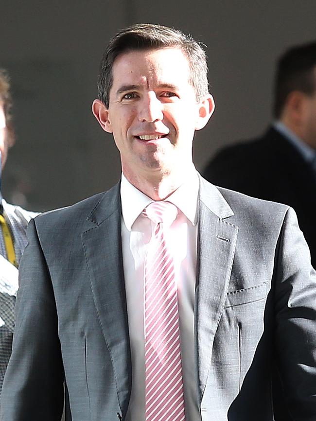 Educatioln Minister Simon Birmingham clinched crucial votes from Nick Xenophon and Pauline Hanson. Picture: Kym Smith