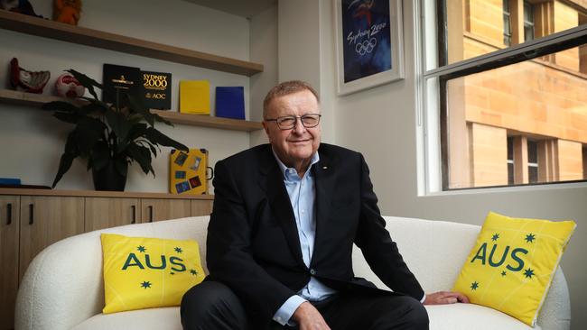 Olympics boss John Coates in the AOC offices in Sydney.