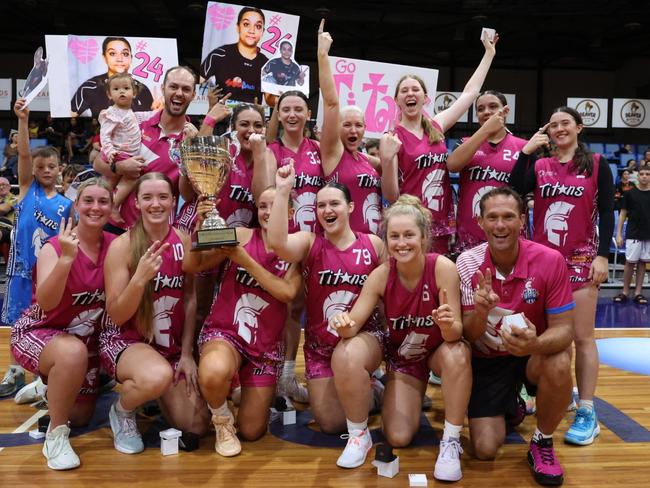 Ellas Titans defeated Lightning for the second consecutive year in the DBL Women's Championship grand final, 2024-25. Picture: Pema Tamang Pakhrin