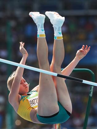 Australia's Eleanor Patterson failed to clear 1.92 metres in the Women's High Jump Qualifying. Picture: Phil Hillyard