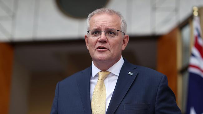 Prime Minister Scott Morrison was scheduled to appear at a solidarity for Ukraine event in Sydney on Tuesday night but cancelled. Picture: NCA NewsWire / Gary Ramage