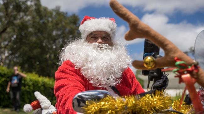 Martin Davis at the Downs Motorcycle Sport Club 2024 toy run. Sunday, December 15, 2024. Picture: Christine Schindler