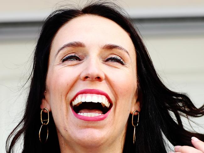AUCKLAND, NEW ZEALAND - JANUARY 19:  Prime Minister Jacinda Ardern speaks to the media January 19, 2018 in Auckland, New Zealand. Jacinda Ardern and her partner Clarke Gayford are expecting their first child in June 2018. Deputy Prime Minister Winston Peters will take on Prime Ministerial duties for six weeks after the baby is born.  (Photo by Hannah Peters/Getty Images)