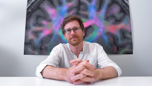 Dr Luca Cocchi, head of QIMR Berghofer Medical Research Institute's clinical brain networks team. Picture: Tony Phillips