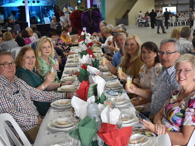 This big group from Brisbane travelled down to the Italian long lunch to indulge in Mediterranean culture, February 25, 2024.