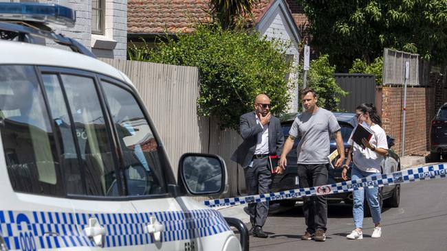 A man will face court today charged with intimidation following alleged anti-Semitic abuse in Bondi at the weekend. Pictured are detectives from Strike Force Pearl Picture: NewsWire / Simon Bullard.