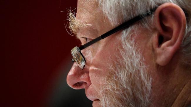 Chair of the inquiry and member of the Labour Party, Greg Donnelly is seen during a public hearing into South West Sydney Hospitals at Parliament House in Sydney. Picture: NCA NewsWire / Bianca De Marchi