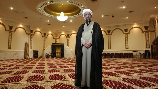 Sheikh Youssef Nabha, imam of Masjid Arrahman mosque in Kingsgrove, Sydney, called on Premier Chris Minns to resign and slammed his comments about the commemorations. Picture: APP