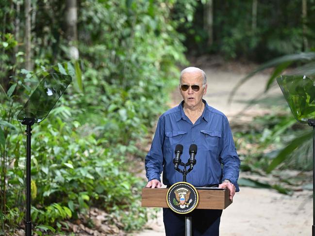 Joe Biden says the fight against climate change has been a defining cause of his presidency. Picture: AFP