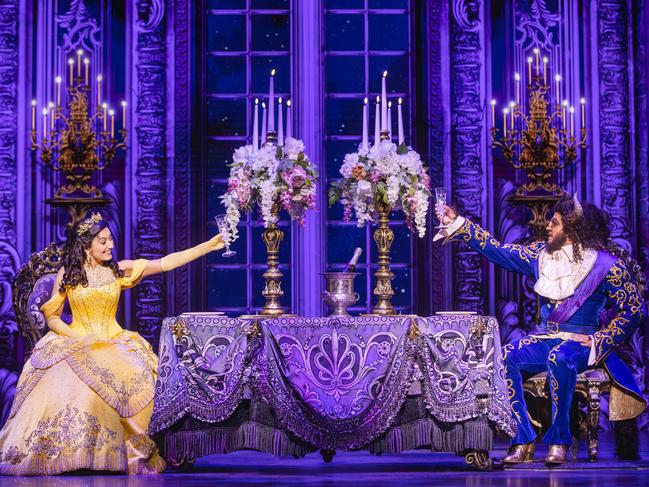 Shubshri Kandiah and Brendan Xavier in Disney's Beauty and The Beast the Musical. Picture: Daniel Boud