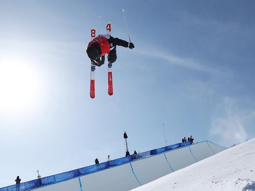 Zoe Atkin of Team GB was one of England’s best medal hopes in the lead-up to the Games, but unfortunately fell on consecutive runs in her Freeski Halfpipe final. Picture: Lars Baron/Getty Images