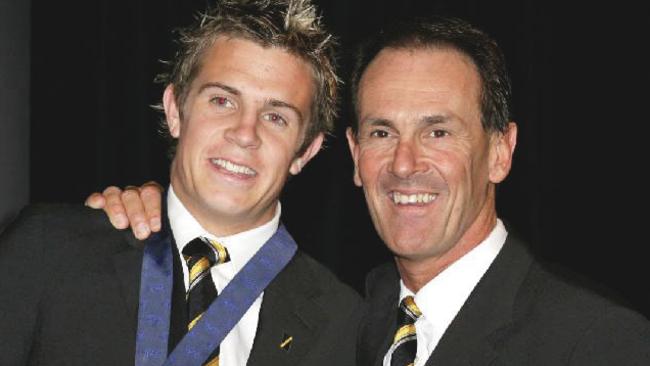 Brett Deledio with then coach Terry Wallace in 2005.