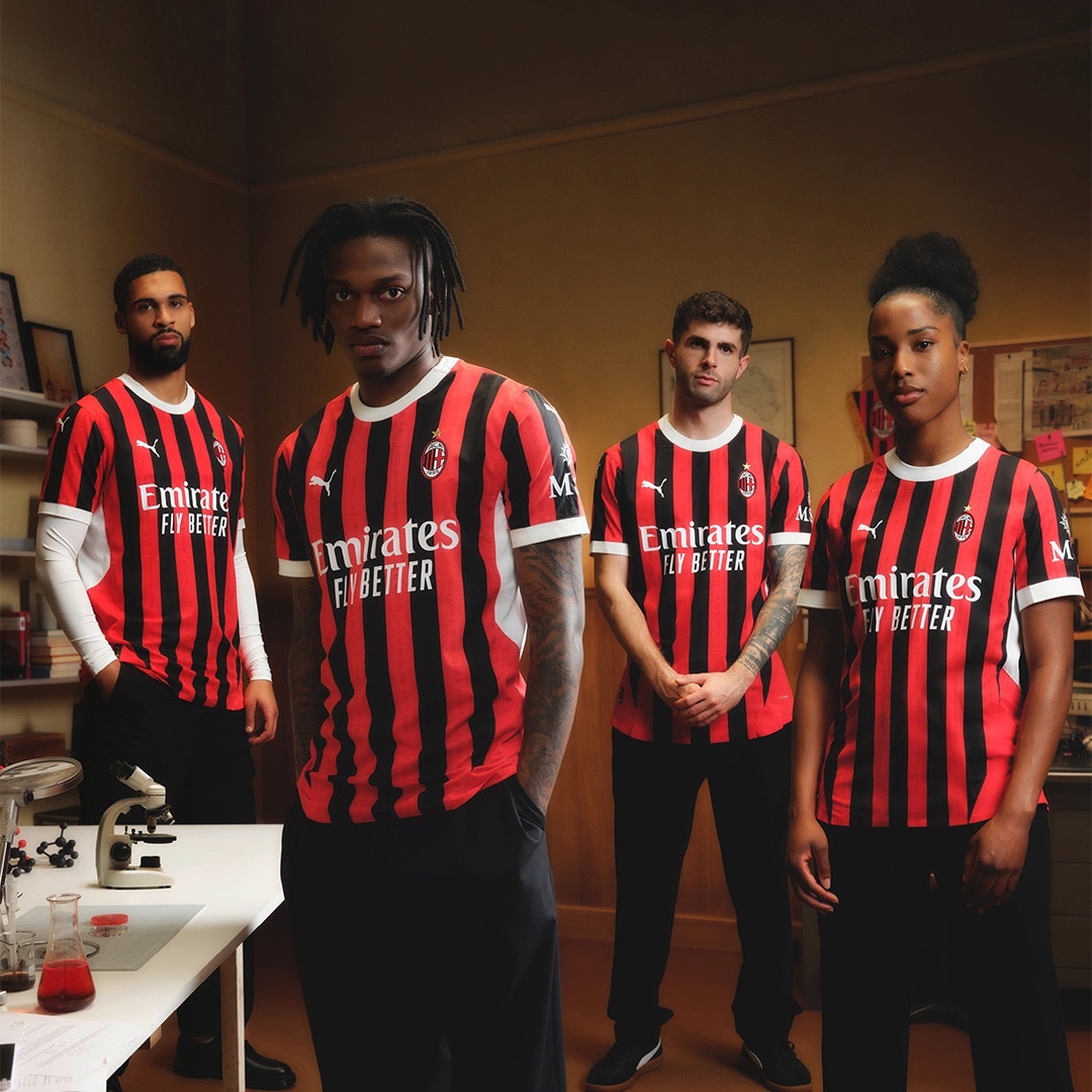 <h3>1. AC Milan Home</h3><p>&nbsp;</p><p>And here it is, our number one. One of Europe&rsquo;s most successful clubs, with a pedigree like no other, <em>I Rossoneri</em> (the red and blacks) are always a sharp bet for a good kit. AC Milan collaborated with Nemen some years ago in a fashion-forward jersey, but the club&rsquo;s return to the basics with this kit has won them top marks. The off-white collar and sleeve detailing is just enough to balance out the stripes, delivering something that is at once classic and sleek.</p><p class="button-common"><a title="Shop the AC Milan jersey" href="https://www.rebelsport.com.au/p/puma-ac-milan-2024-25-replica-home-football-jersey-M68873701.html" target="_blank" data-cta="Shop the AC Milan jersey" data-editable="true">Shop the AC Milan jersey</a></p><hr><p>&nbsp;</p><p><a href="https://www.newsletters.news.com.au/gq" target="_blank" rel="noopener">Sign up to <em>GQ </em>Australia Daily </a>to stay up to date with the latest in entertainment, style, fitness and business.</p>