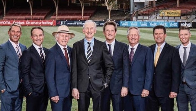 The Channel Nine cricket commentary team.