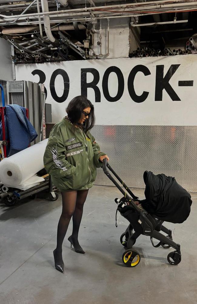 Kourtney and her son Rocky, whom she welcomed last November with husband Travis Barker.