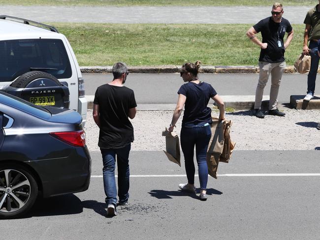 Police collect evidence from the van that was. Picture: John Feder/The Australian