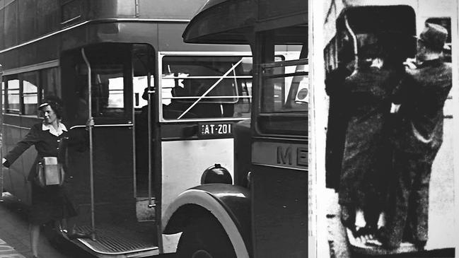 A single entry and exit point at the rear of the buses made things even worse. Picture: Trove