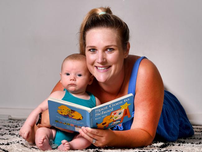 Hayley Learman with son Finnlay, who is getting in some early study and wondering what the world of work will be like when he leaves school. Picture: John Gass