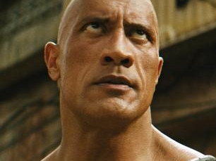 Dwayne Johnson in a scene from the movie Black Adam.