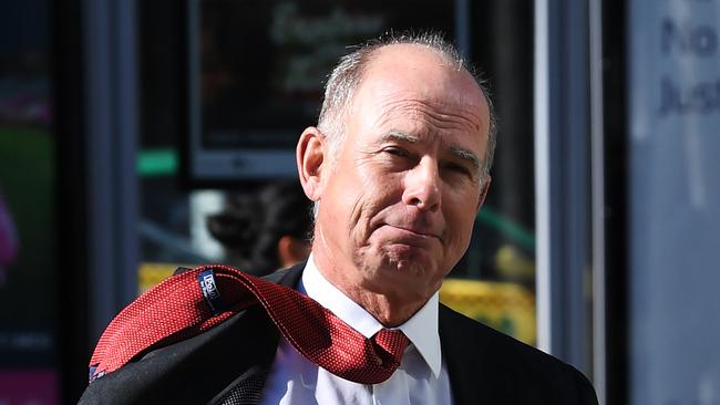 IOOF managing director Christopher Kelaher leaves banking royal commission hearings after giving evidence in August. Pic: AAP