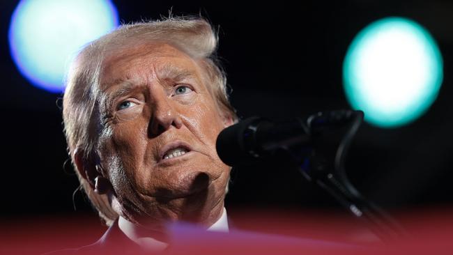 Donald Trump in Detroit, Michigan, at a campaign rally on October 18. Picture: Win McNamee / Getty Images / AFP)