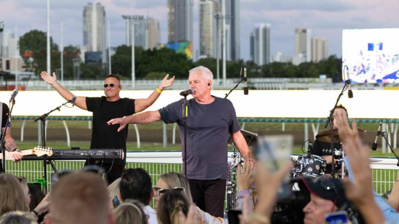 Daryl Braithwaite performs at the Gold Coast Magic Millions earlier this month. Picture: Luke Marsden