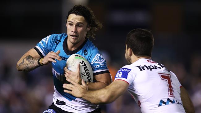 Nicho Hynes is among the favourites for the Dally M Medal after a super season at the Sharks. Picture: Matt King/Getty Images