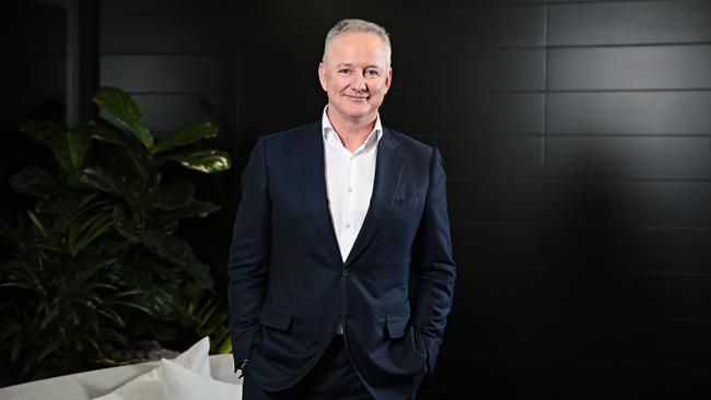 Nine Entertainment chief executive Hugh Marks at the new North Sydney office in August. Picture: Adam Yip