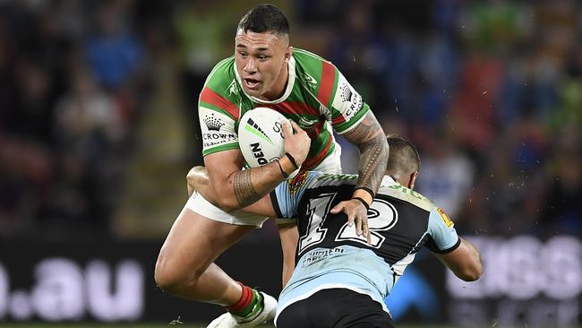 Former Rabbitoh Jaydn Su’A will add some firepower to the Dragons. Picture: Albert Perez/Getty Images