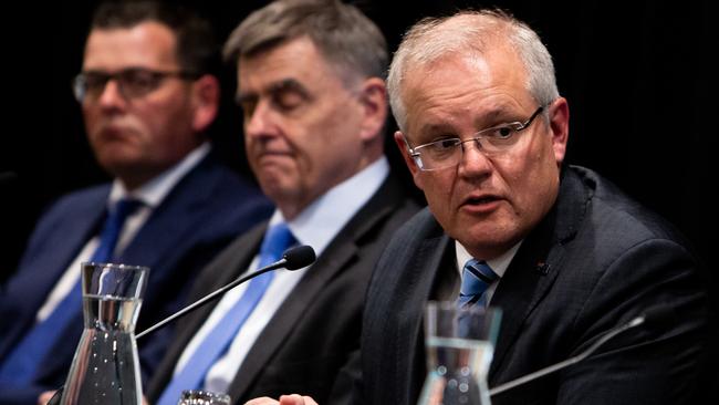 Scott Morrison presides over the COAG meeting in Sydney on Friday. Picture: AAP