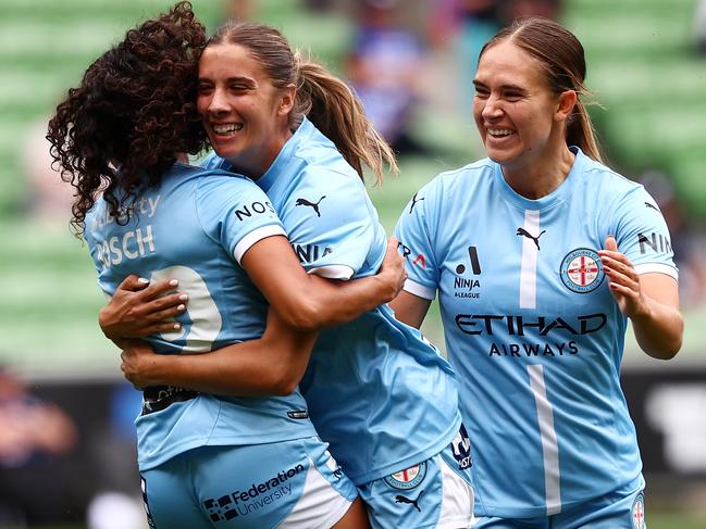 Lourdes Bosch and Mariana Speckmaier starred for Melbourne City. Picture: Morgan Hancock/Getty Images