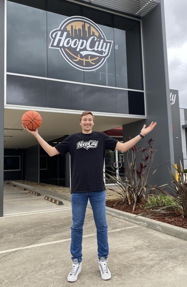 Ryan Broekhoff outside his new Hoop City franchise.