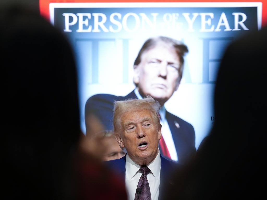 President-elect Donald Trump speaks during the announcement of his latest honour. Photo: AP Photo/Alex Brandon