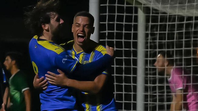 Werribee City celebrates a goal against Bentleigh Greens. Picture: Gem Photography