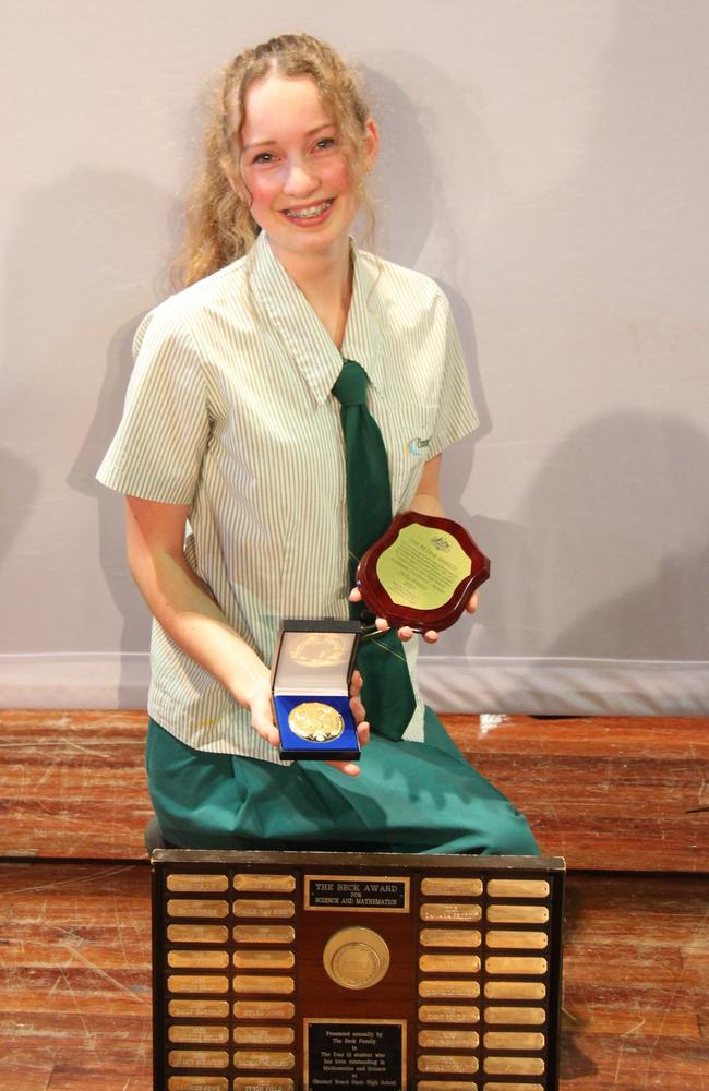 Clontarf Beach State High School's 2021 Dux Holly Weston. Photo: supplied