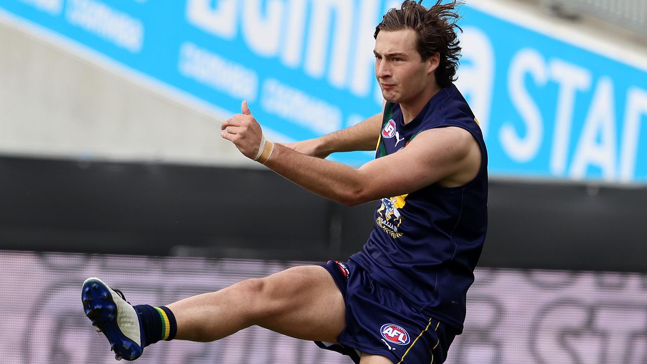 Tyler Sonsie in action in the NAB AFL Academy clash. Picture: Michael Klein