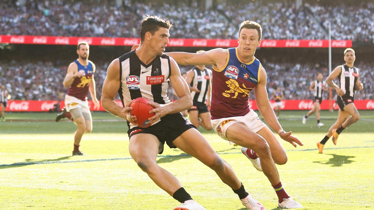 The Lions look back at the grand final was a painful one. Picture: Getty Images