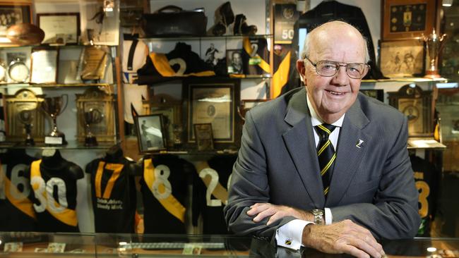 Bill Meaklim, OAM, historian for the Richmond Football Club, sold milk illegally from his Gardenvale milk bar. Picture: Mark Wilson