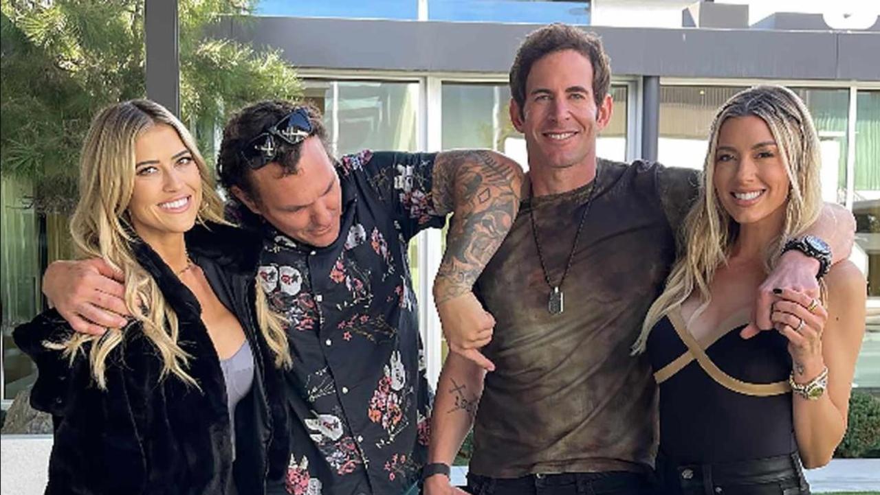 Christina Haack, Michael Lange, Tarek El Moussa and Heather Rae El Moussa. Picture: Tarek El Moussa/Instagram