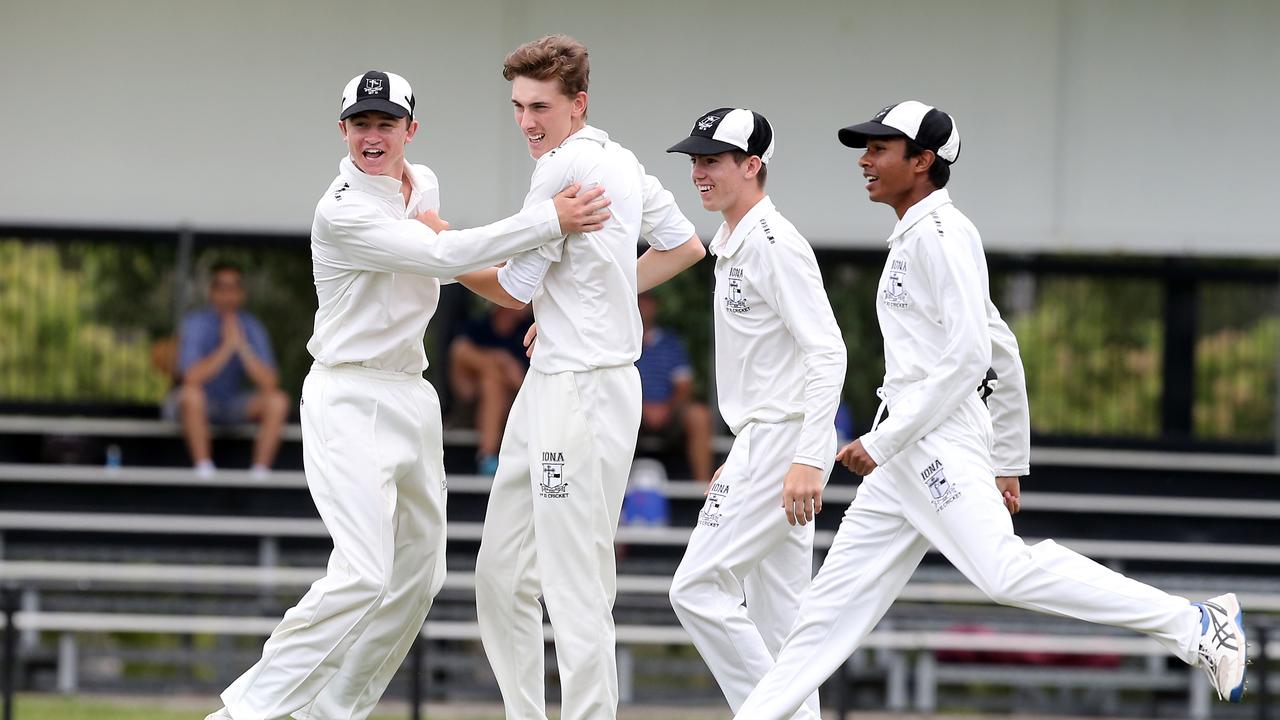 Iona College celebrate early success. Picture by Richard Gosling