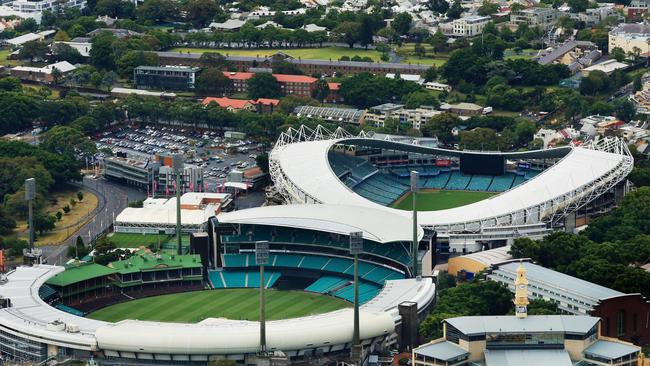 The NRL grand final will be played at the SCG (foreground) for the next two years while Allianz Stadium (background) and ANZ Stadium are redeveloped. Picture: Mark Evans