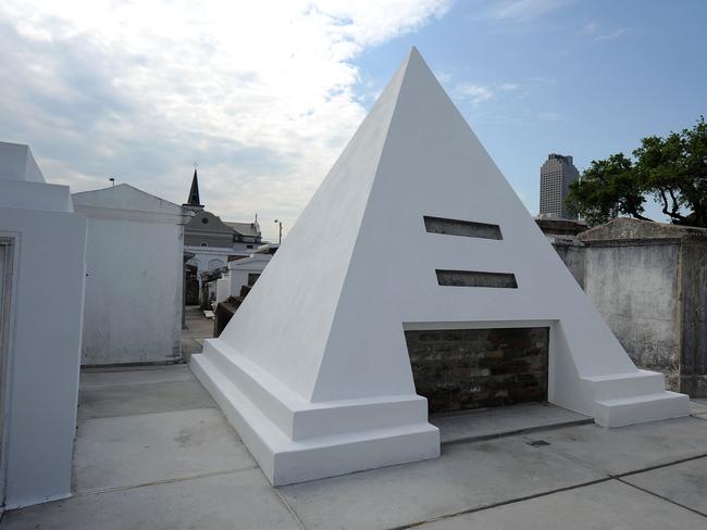 Nicolas Cage's pyramid tomb in New Orleans' St. Louis Cemetery No. 1. Picture: Splash News