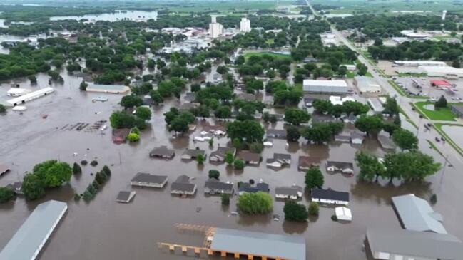 Drone footage shows floods in Iowa’s Rock Valley | Herald Sun